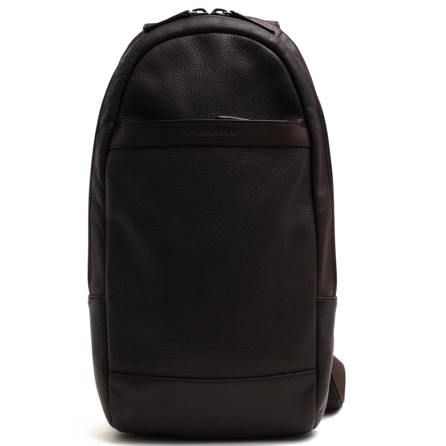 COACH ショルダーバッグ コーチ F71344 Camden leather Sling Pack カムデン レザー スリングパック 牛革 ボディバッグ シボ革 シュリンクレザー 【中古】