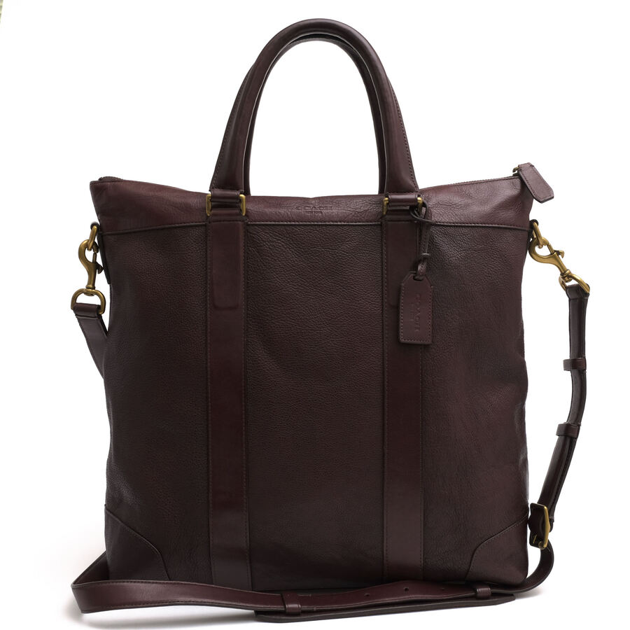 COACH トートバッグ コーチ職 70477 CROSBY Leather Tote クロスビー なめし革 トートX イタリア共和国産チェルボレザー 牛皮  2WAY ショルダーバッグ 【中古】