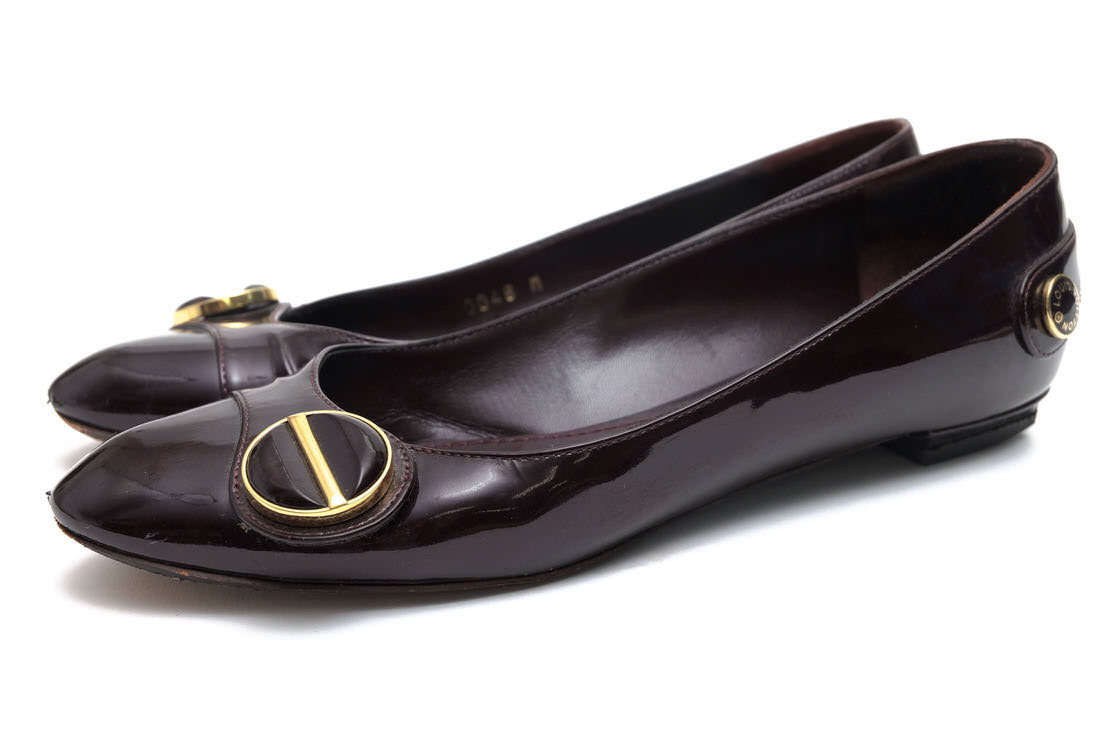 Louis Vuitton パンプス ヴィトン 牛革 フラットパンプス レザーソール モンクストラップ 【中古】｜ブランディング 8,741円
