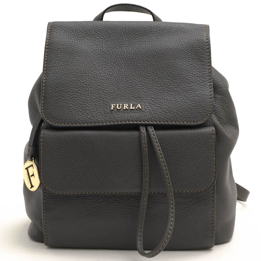 FURLA フルラ リュック グレージュ レザー 超美品✨】フルラ ミニリュック フリーダ バッグパック グレー