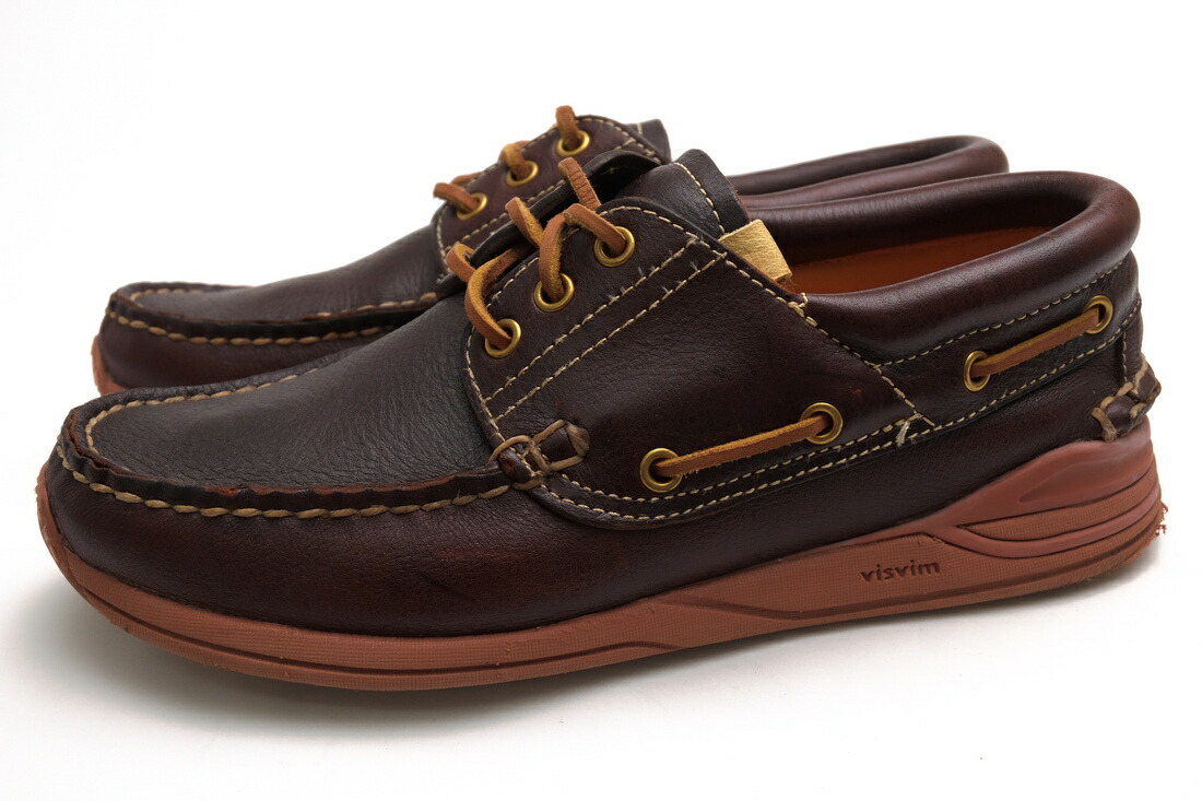 VISVIM 甲板シューズ ビズビム 0114202002001 AMERICANA DECK-FOLK 生まれながらなめし革  モカシン 【中古】
