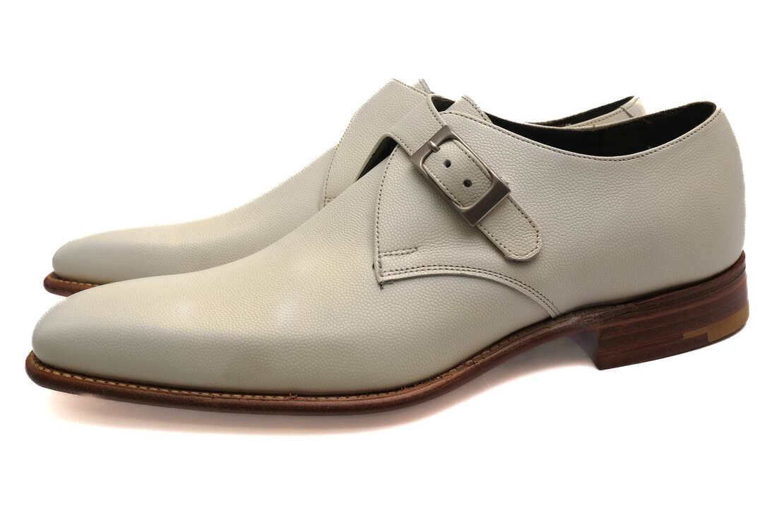 JOSEPH CHEANEY & SONS ビジネスシューズ ジョセフ チーニー IS5030 120th anniversary ISETAN MEN&rsquo;S別注 グレイン型押し牛革 モンクストラップ レザーソール グッドイヤーウェルト製法 【中古】｜ブランディング
