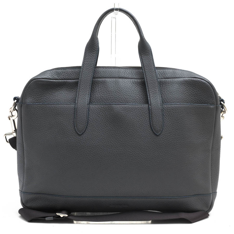 COACH ビジネスバッグ コーチ F11319 HAMILTON BAG IN PEBBLE LEATHER ハミルトン ペプルドレザー 牛革 2WAY ショルダーバッグ シボ革 シュリンクレザー ノートPC収納可 【中古】
