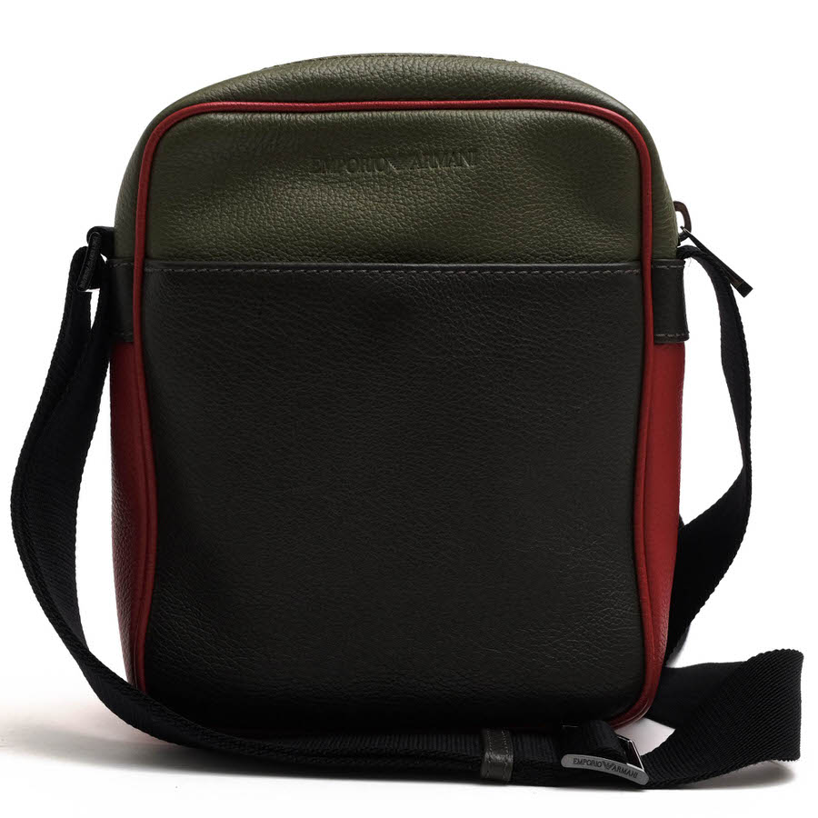 EMPORIO ARMANI ショルダーバッグ アルマーニ Y4M054 YDE2J ペブルドレザー 牛革 クロスボディバッグ シボ革 シュリンクレザー 【中古】