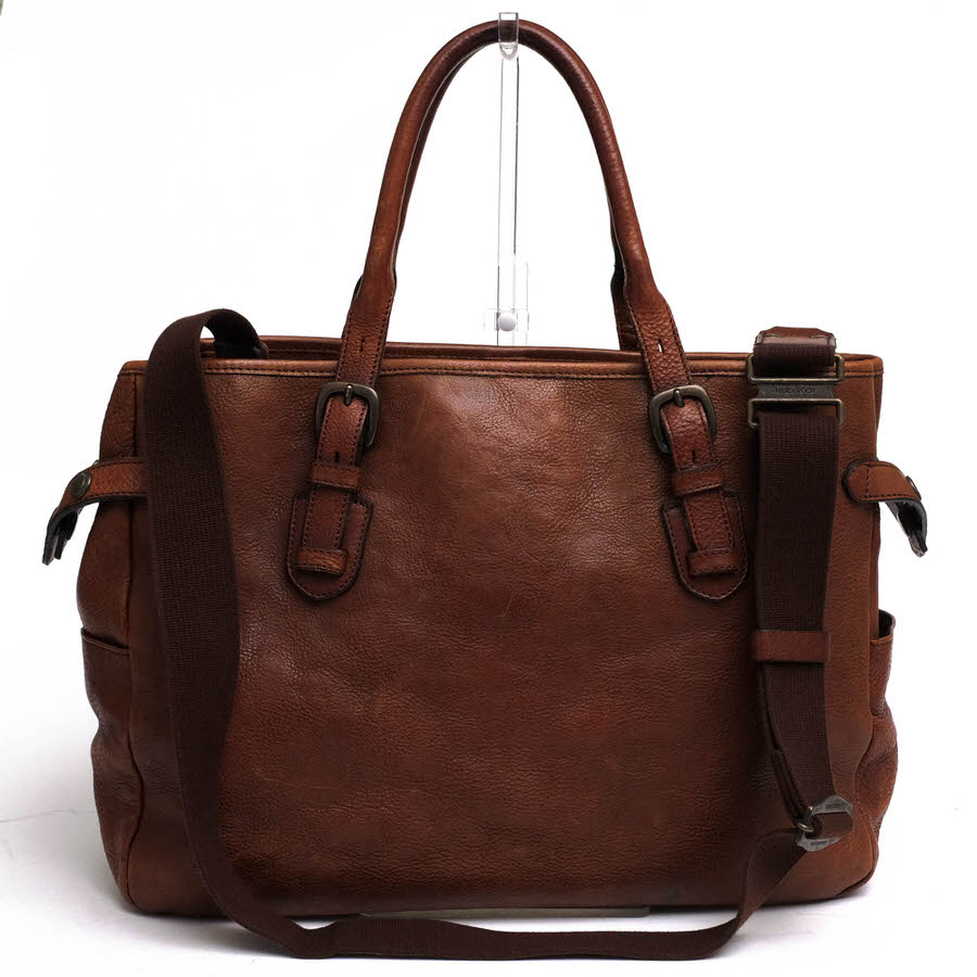 HERGOPOCH ビジネスバッグ エルゴポック 11-TTW PrimeGrain Leather プライムグレインレザー 牛革 ビジネストート シボ革 シュリンクレザー 2WAY ショルダーバッグ 【中古】|ブランディング