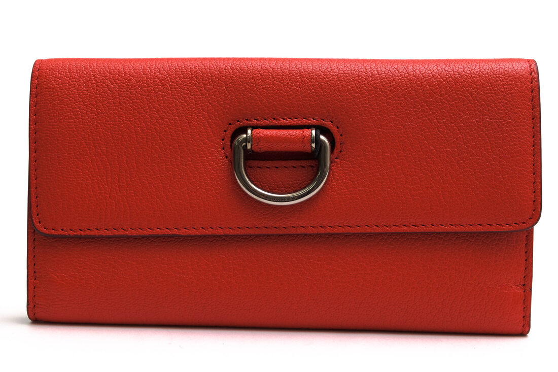 BURBERRY 長財布 バーバリー 40766471 D-ring Grainy Leather Continental Wallet ゴートスキン 山羊革 コンチネンタルウォレット 小銭入れあり 【中古】|ブランディング