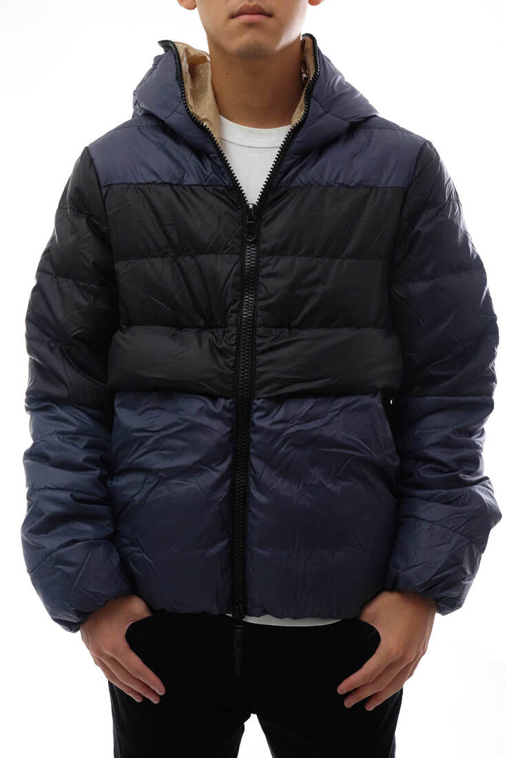 DUVETICA ダウンジャケット デュベティカ CAOIMHIN カオイミン ダブルファスナー仕様 バイカラー フード付き 【中古】