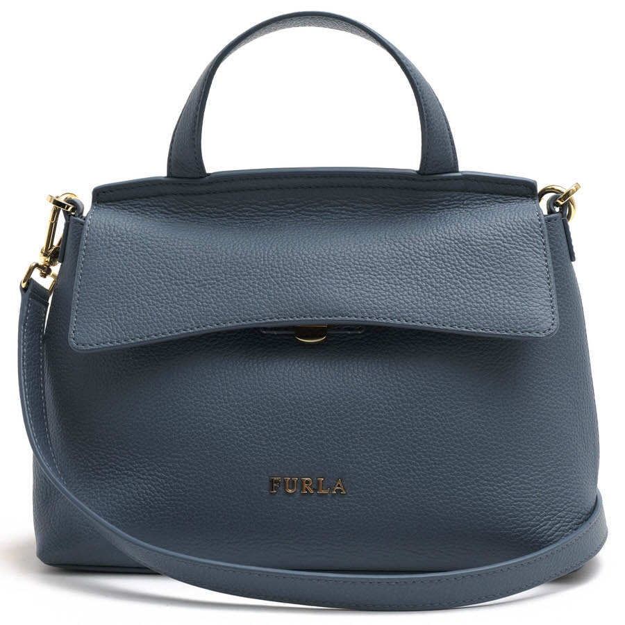 FURLA ハンドバック フルラ NIKI S SATCHEL ニキ MG13920-BM14 ペブルドレザー 牛皮 サッチェルバッグ シボ革 シュリンクレザー 【中古】