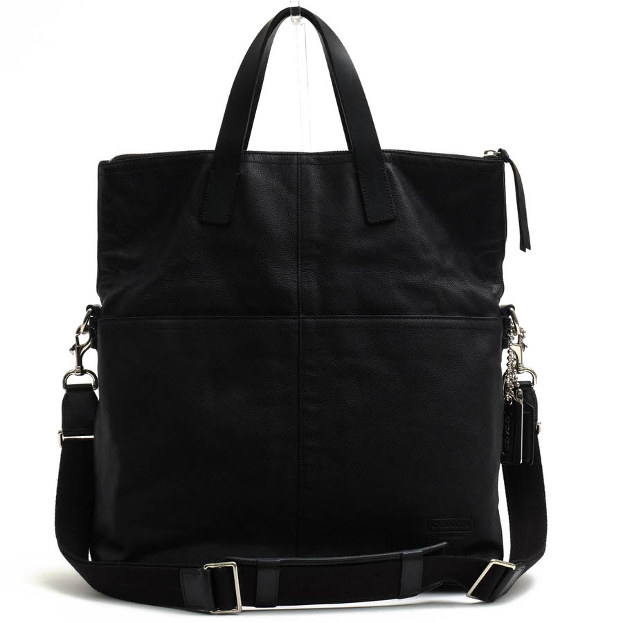 COACH トートバッグ コーチ職 70493 Thompson Crossbody Foldover Tote トンプソン 差し交わす上半身 フォルドオーバー 牛皮 スパイロレザー  2WAY ショルダーバッグ 定番 【中古】