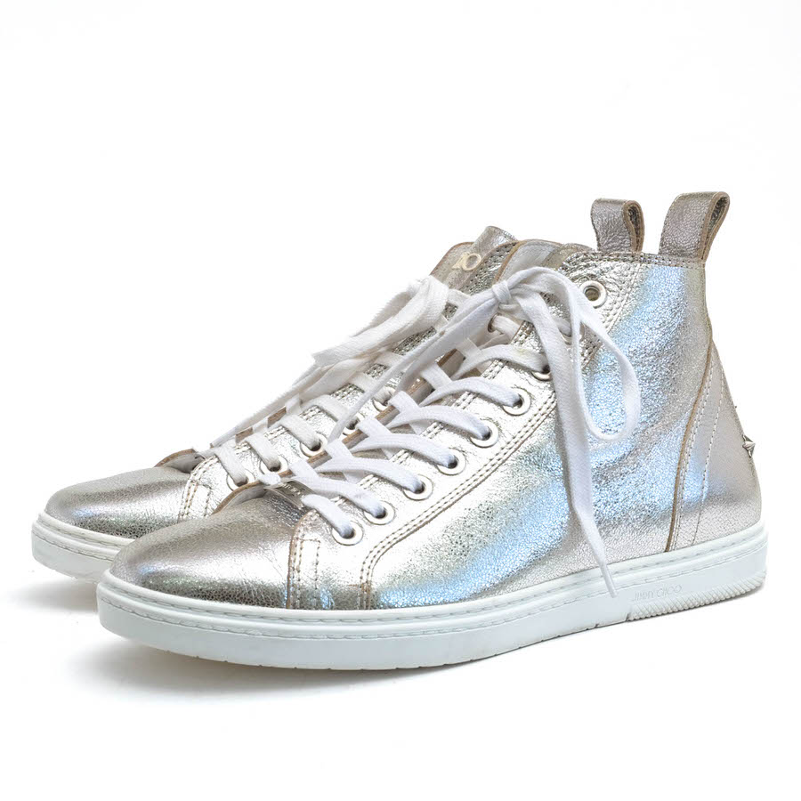 Jimmy Choo ハイカットスニーカー ジミーチュウ COLT 牛革 スタースタッズ 【中古】|ブランディング