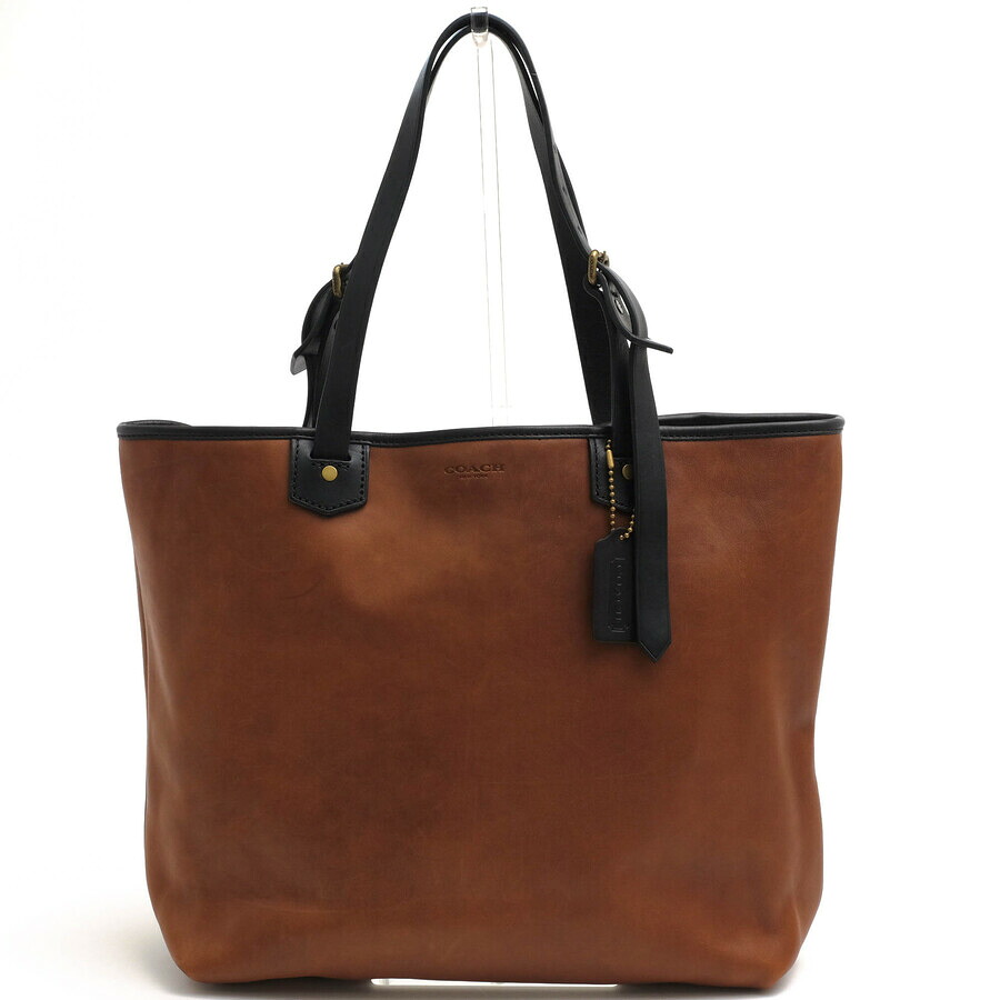 COACH トートバッグ コーチ 71329 Bleeker Leather Small Hold All ブリーカー スモール ホールドオール 牛革 カーフ 肩掛け ワンショルダーバッグ シボ革 シュリンクレザー 【中古】|ブランディング