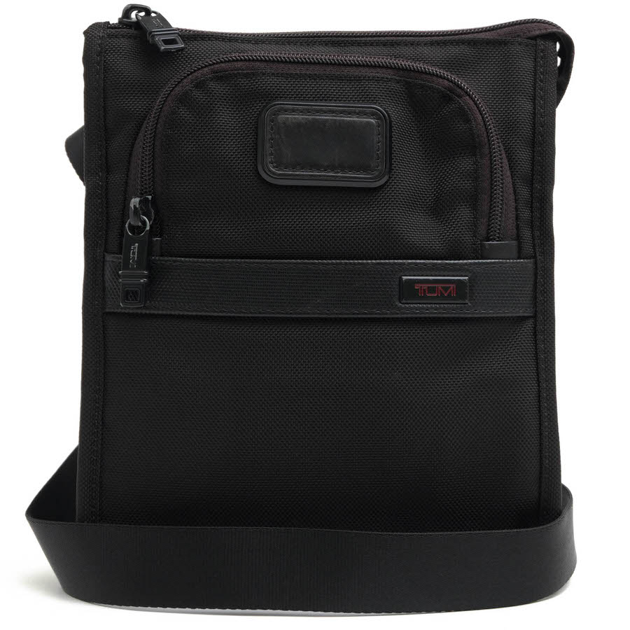 TUMI ショルダーバッグ トゥミ 022110D2 POCKET BAG SMALL バリスティックナイロン ナパレザー 牛革 ショルダーポーチ 【中古】
