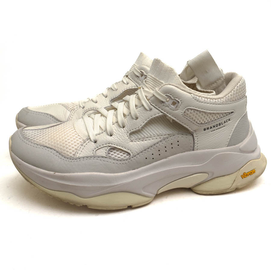 BRANDBLACK ローカットスニーカー ブランドブラック SAGA サガ 天然皮革 合成繊維 フルグレインナッパレザー ヌバック ダッドスニーカー Vibramソール 【中古】
