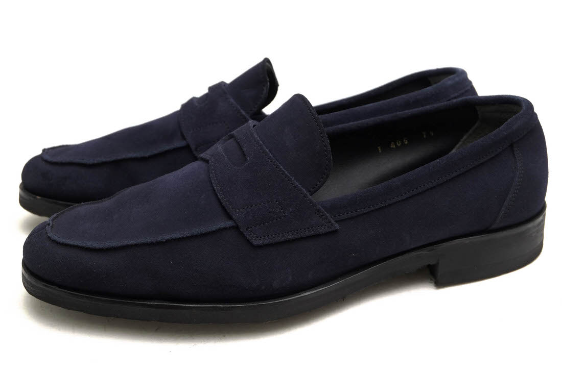 Union Royal コインローファー ユニオン・ロイヤル T405 Trading Post トレーディングポスト別注 Super Buck Suede 牛革 ROYAL BLUE スリッポン Vibramソール 【中古】
