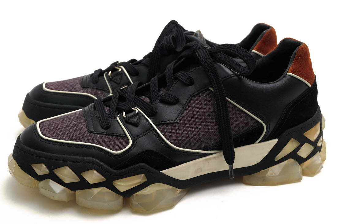Jimmy Choo ローカットスニーカー ジミーチュウ DIAMOND X TRAINER/F FHF 金剛石 牛皮 子ウシ   【中古】