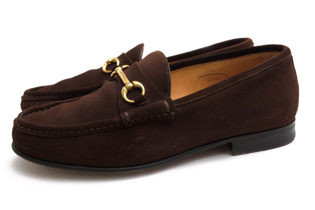 UNITED ARROWS ビットローファー ユナイテッドアローズ UA ITY SUEDE BIT LOAFER ボロネーゼ製法 牛革 ホースビット スリッポン レザーソール 【中古】|ブランディング