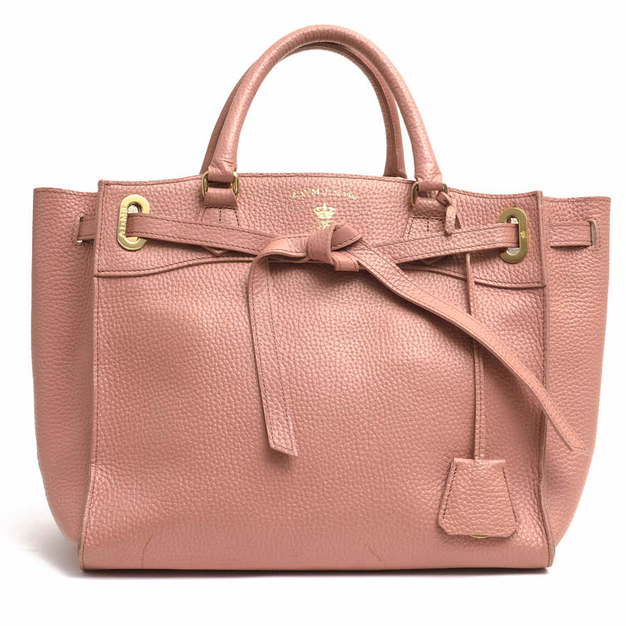 美品 ADMJ コンクルージョン トートバッグ A4可 シボ革 ピンク ゴールド 美品 ADMJ コンクルージョン トートバッグ A4可 シボ革 ピンク