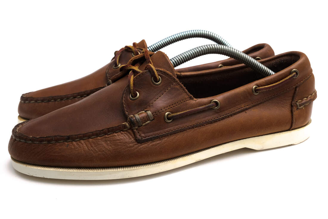 Allen Edmonds 甲板シューズ ウディアレン エドモンズ Maritime 亜米利加ホーウィン社クロムエクセルレザー 牛皮  モカシン 【中古】