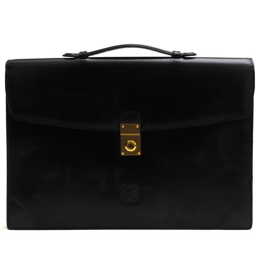 【極美品】A4可♡鍵付♡LOEWE ロエベ アナグラム レザー ビジネスバッグ LOEWE ロエベ ビジネスバッグ ブリーフケース アナグラム レザー