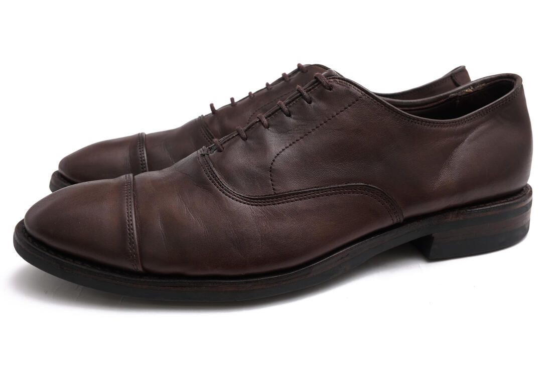 Allen Edmonds ビジネスシューズ アレン エドモンズ PARK AVENUE パークアベニュー 牛革 カーフ キャップトゥ ストレートチップ レザーソール グッドイヤーウェルト製法 【中古】|ブランディング