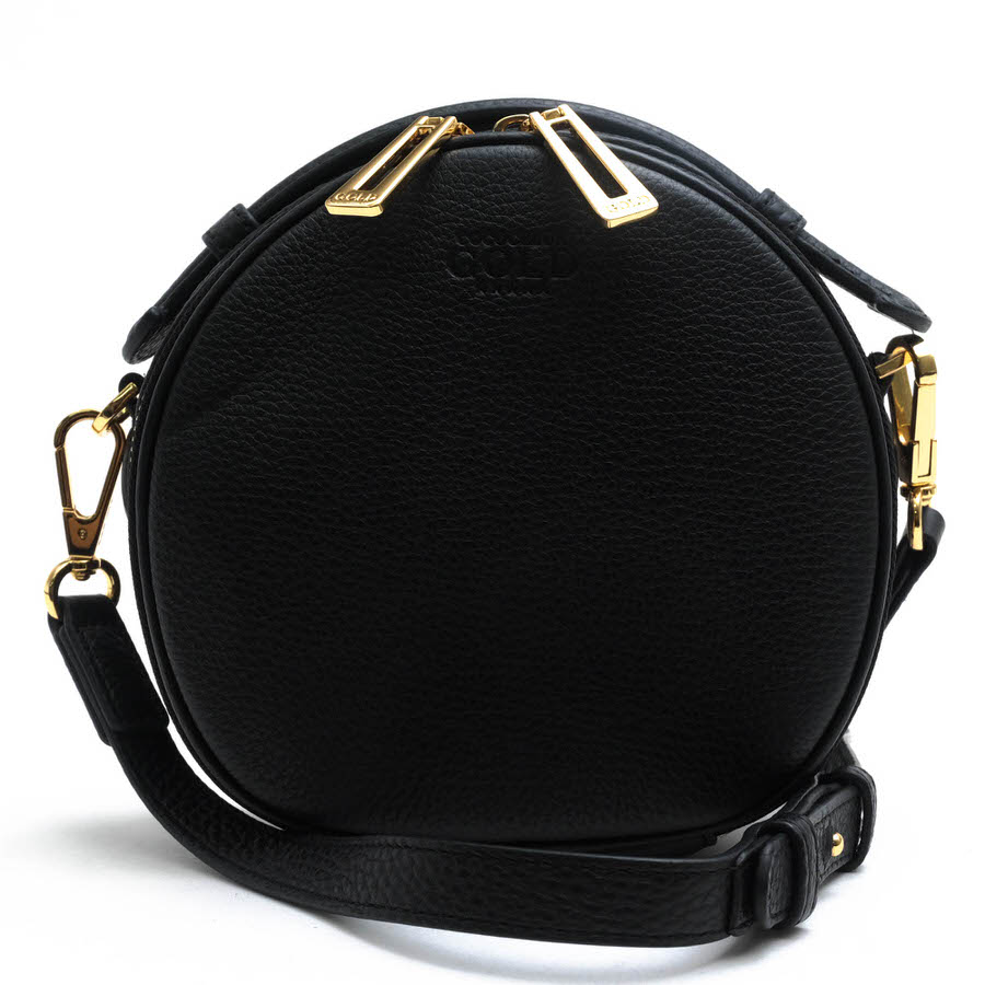 COCOCELUX GOLD ショルダーバッグ ココセリュックス ゴールド 205DA0436 マストロット社製ナチュラルシュリンク ヘラクレス 牛革 帽子ケース型ショルダーポシェット シボ革 シュリンクレザー 2WAY ショルダーバッグ 【中古】｜ブランディング