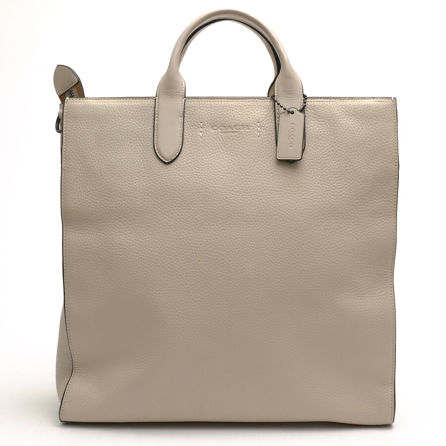 COACH トートバッグ コーチ C8342 Gotham Tall Tote ゴッサム トールトート ペブルレザー リファインドカーフレザー 牛革 A4収納可 【中古】|ブランディング