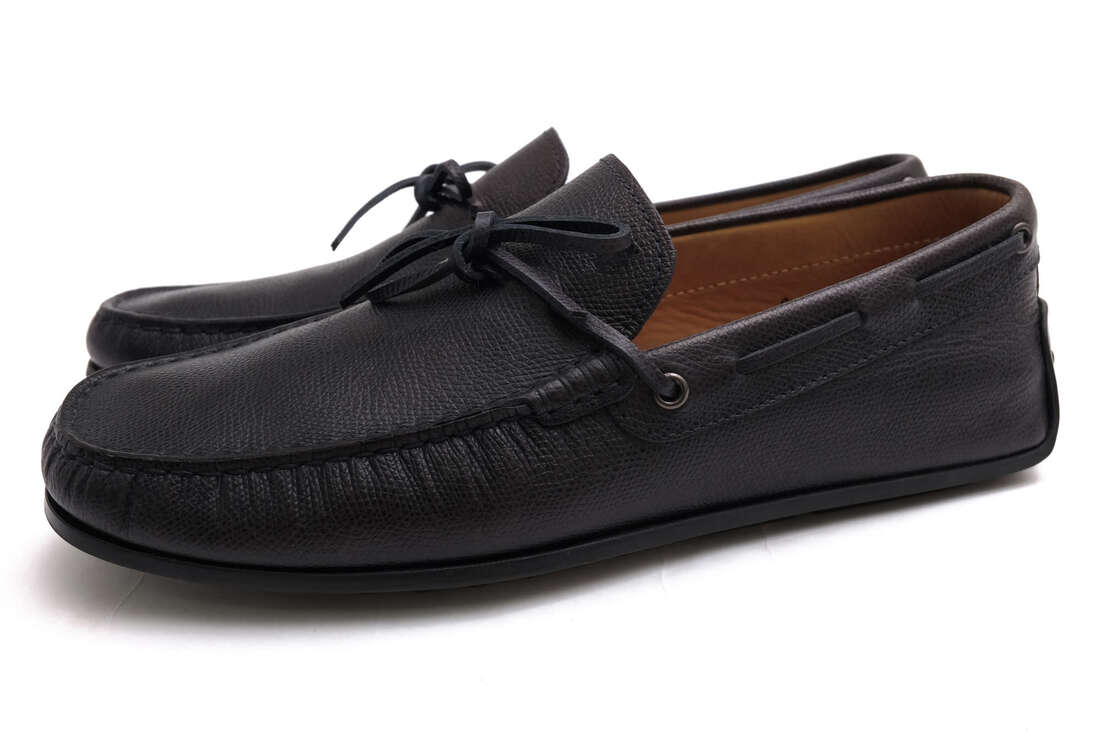 TOD'S ドライビングシューズ トッズ MOCASSINO GOMMINI ゴンミーニ グレイン型押し牛革 スリッポン 定番 【中古】|ブランディング