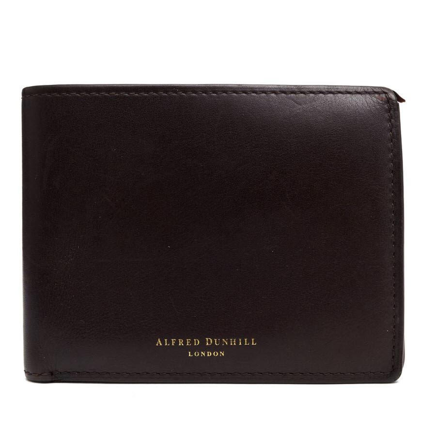 Dunhill 紙入れ ダン吸血鬼 DUKE 6CC Billford Wallet 公爵  ヨーロピアンカーフ 牛皮  御釣り入れあり 二つ折り 【中古】