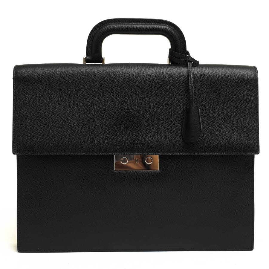 Bally ブラックレザー ビジネスバッグ BALLY バリー ビジネスバッグ レザー ブラック - メルカリ