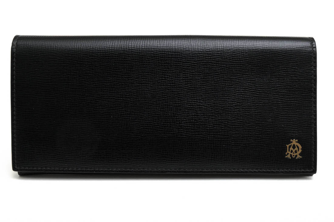 Dunhill 長紙入れ ダン吸血鬼 L2S810A BELGRAVE ベルグレイブ イタリアンカーフ 牛皮  二つ折り 御釣り入れあり 【中古】