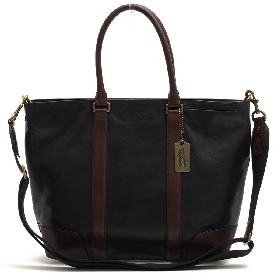 COACH ブリーカー ハーネスレザートートバッグ 黒 × 濃茶 楽天市場】コーチ COACH トートバッグ バッグ レザー PVC