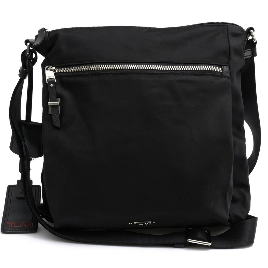 TUMI ショルダーバッグ トゥミ 196304DS Voyageur Canton Crossbody ボヤジュール カントン ライトウェイトナイロン スムースレザー 牛革 クロスボディ 【中古】|ブランディング