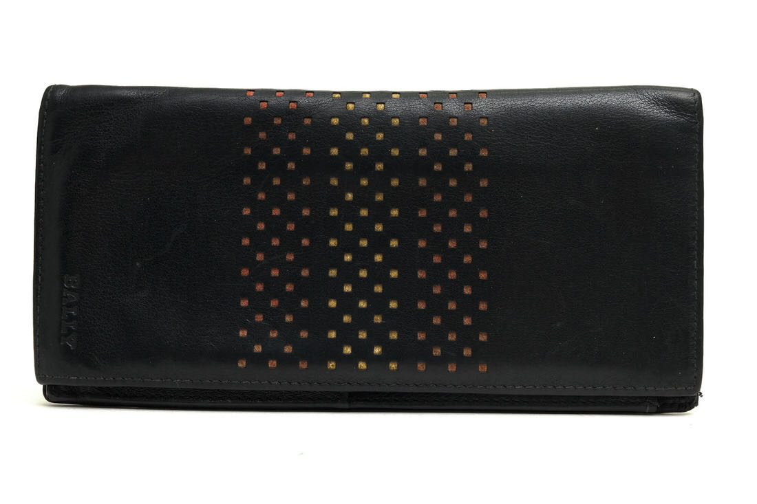 BALLY 長財布 バリー VATAN 110 牛革 カーフ 小銭入れなし 札入れ 【中古】