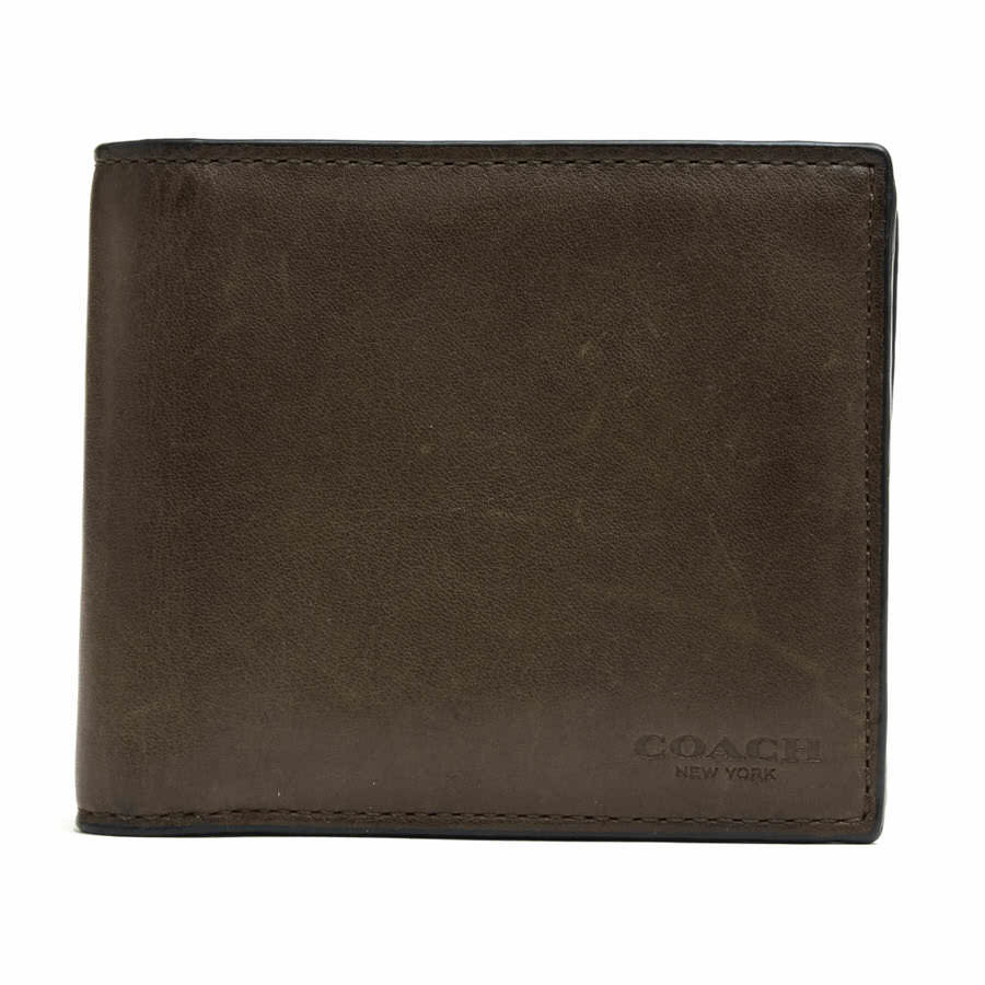 COACH 財布 コーチ 74896 コンパクト ID ウォレット スポーツカーフ 牛革 小銭入れなし 札入れ 二つ折り 【中古】｜ブランディング
