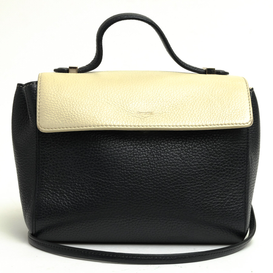 BELLMER ハンドバッグ ベルメール PRAHA 牛革  シボ革 シュリンクレザー バイカラー 2WAY ショルダーバッグ 【中古】