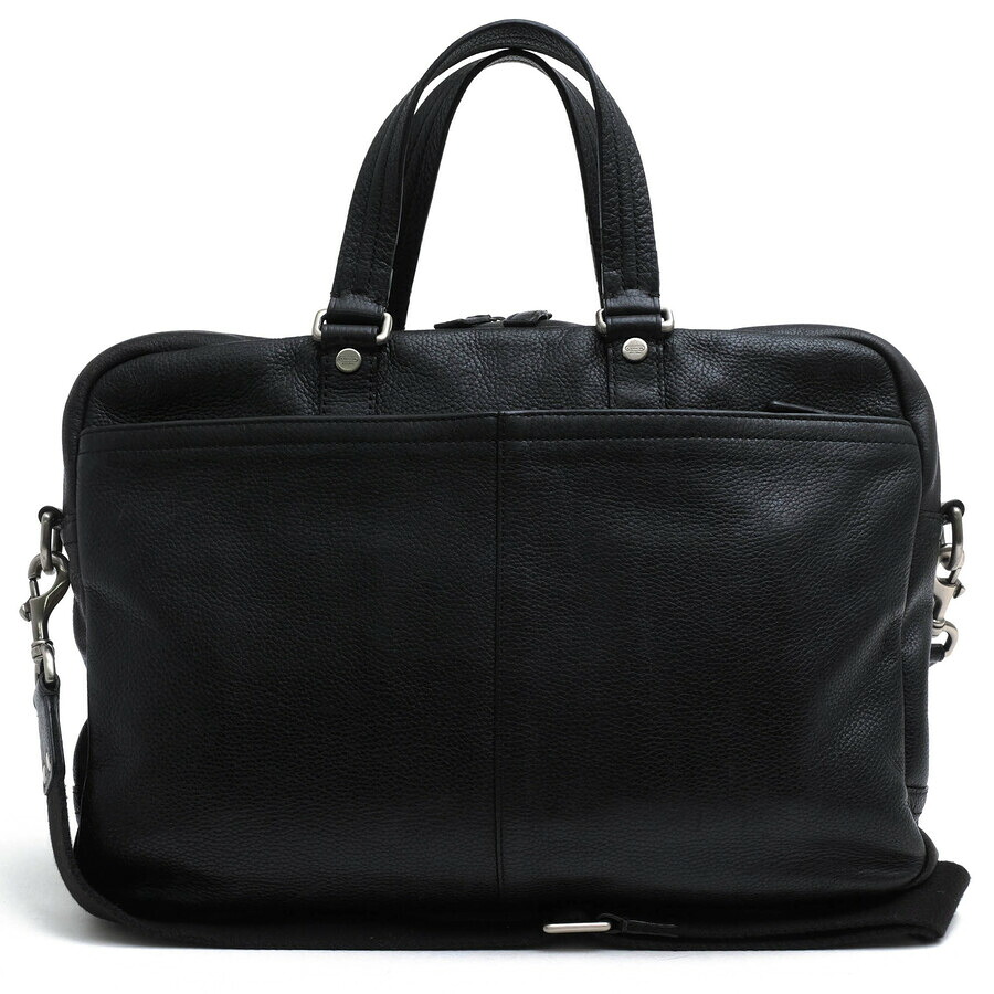 COACH ビジネスバッグ コーチ F70354 Camden Pebbled Zip Top Brief カムデン ペブルド ジップトップ ブリーフ ペブルドレザー 牛革 A4サイズ収納可 2WAY ショルダーバッグ シボ革 シュリンクレザー 【中古】|ブランディング
