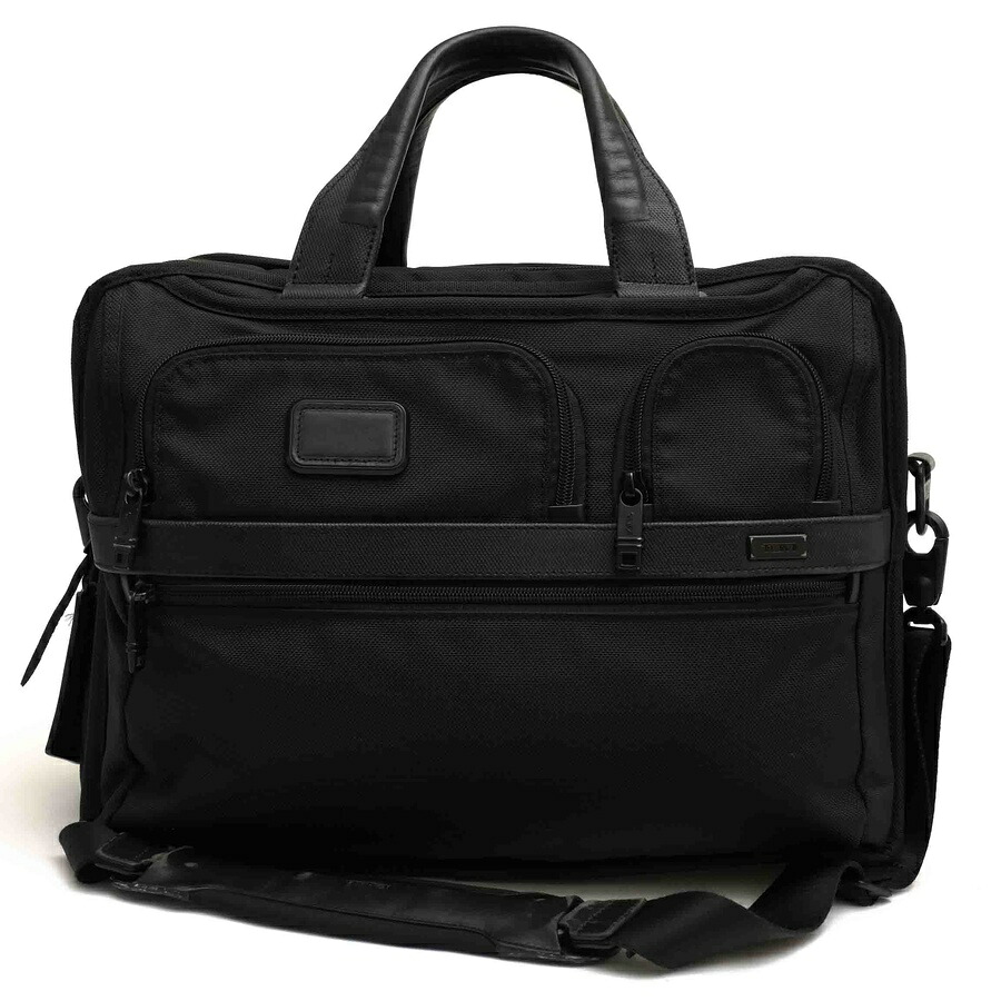 TUMI ビジネスバッグ トゥミ 26141D2U ALPHA Expandable Organizer Compute アルファ エクスパンダブル・オーガナイザー・コンピューター・ブリーフ FXTバリスティックナイロン ナパレザー 牛革 2WAY ショルダーバッグ 定番 【中古】|ブランディング