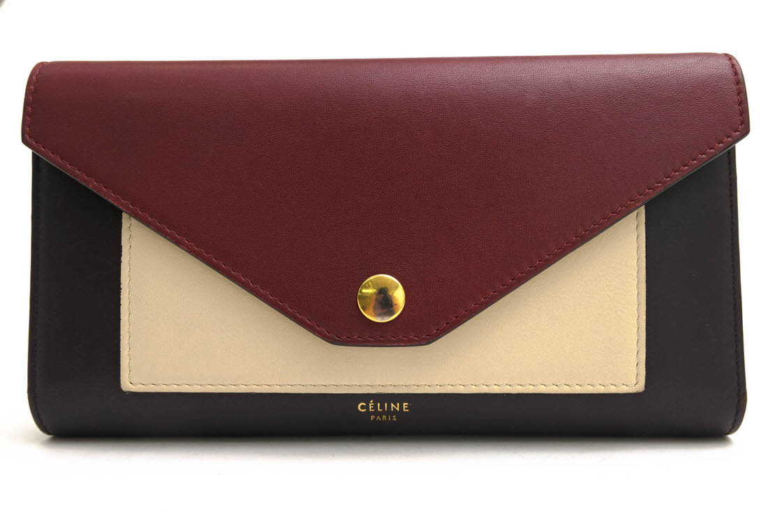 楽天市場】セリーヌ トリオンフ柄 長財布 Aランク ベージュ×ブラウン