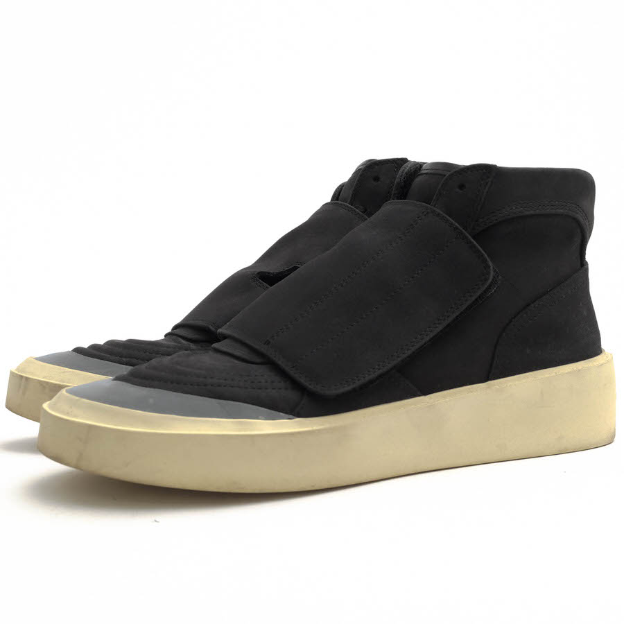 FEAR OF GOD ハイカットスニーカー フィアオブゴッド SKATE MID SNEAKER BLACK NUBUCK 3M TOE ヌバック 牛皮   【中古】