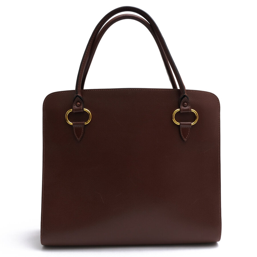 DELVAUX ハンドバック デルヴォー  子ウシ 牛皮  フォーマルバッグ 冠婚葬祭 【中古】