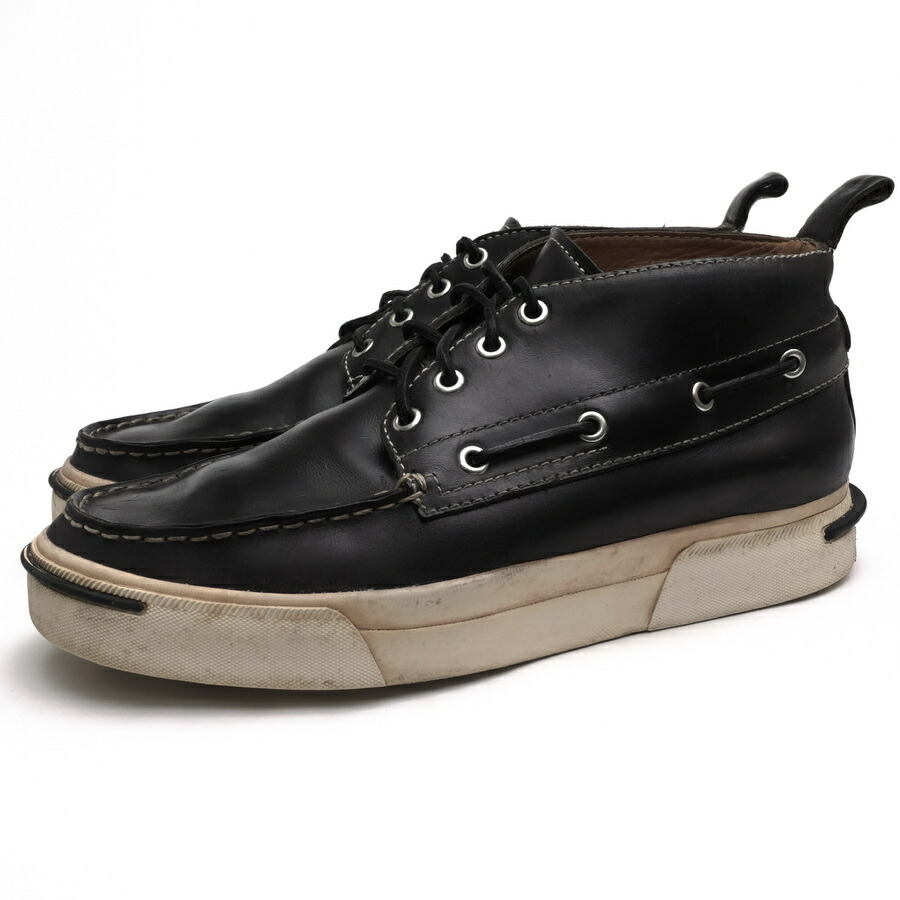 VISVIM 甲板シューズ ビズビム AMERICANA DECK VD SOPHNET ソフネット別注 ホーウィン社クロムエクセル 牛皮  Vibram気魂 モカシン 【中古】