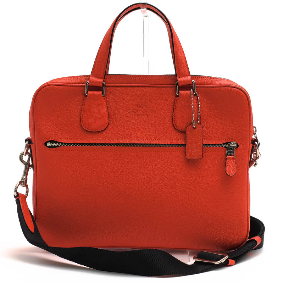 COACH ビジネスバッグ コーチ 71710 Hudson 5 Bag In Crossgrain Leather ハドソン 5 クロスグレインレザー 牛革 2WAY ショルダーバッグ 【中古】