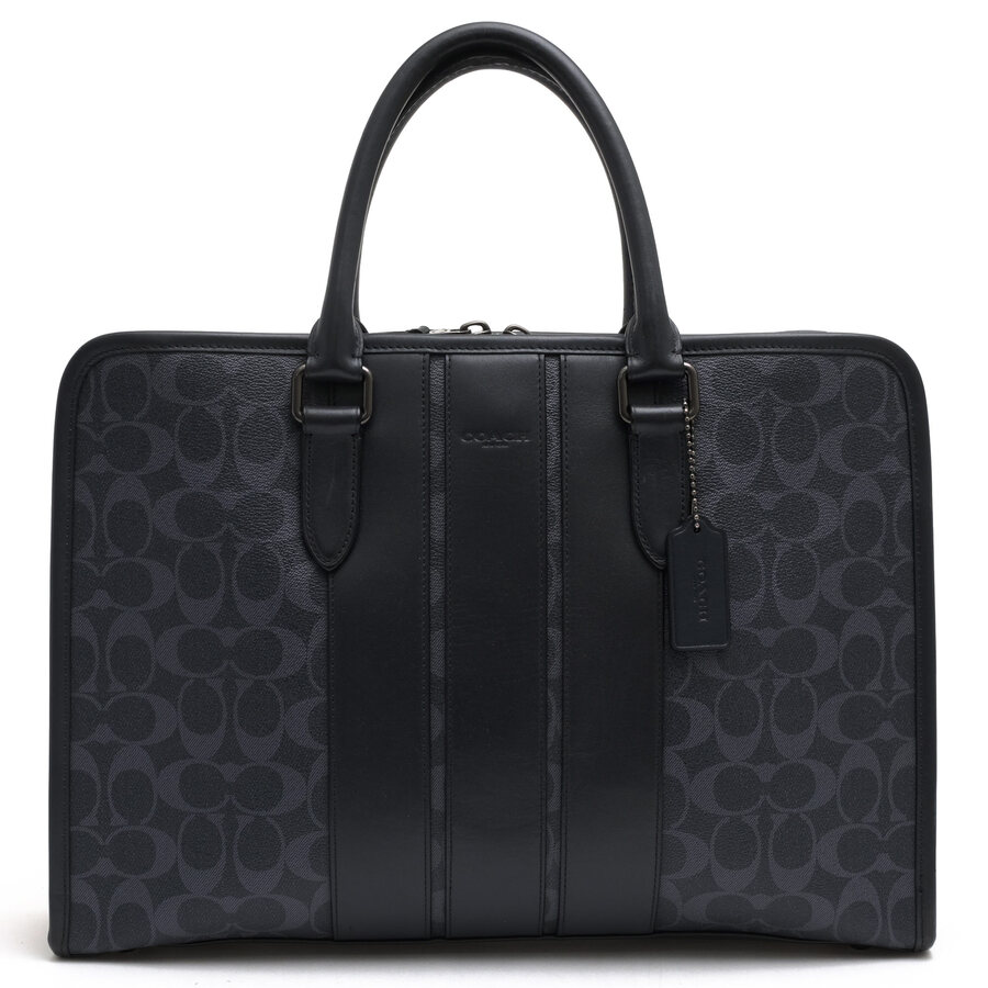 COACH ビジネスバッグ コーチ F67368 Bond Brief In Signature Canvas シグニチャーコーテッドキャンバス リファインドカーフ 牛革 A4サイズ収納可 ノートPC収納可 【中古】|ブランディング