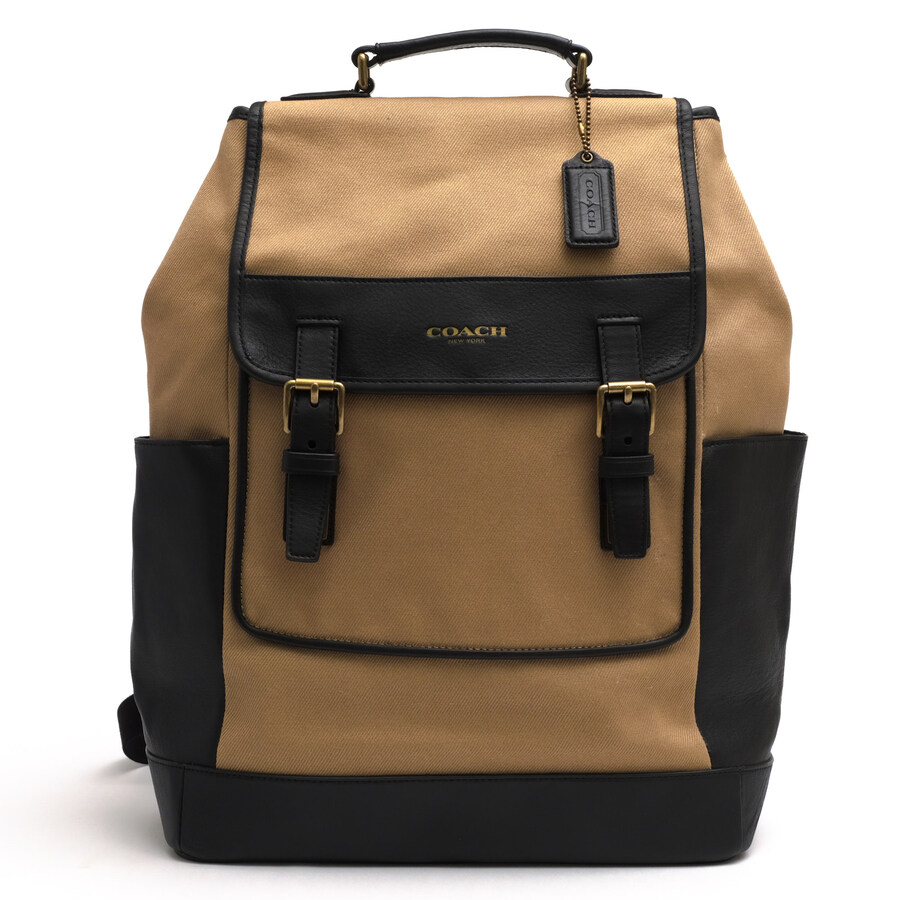 COACH リュック コーチ F71381 Essex Canvas Backpack コットンキャンバス 牛革 バックパック デイパック 【中古】|ブランディング