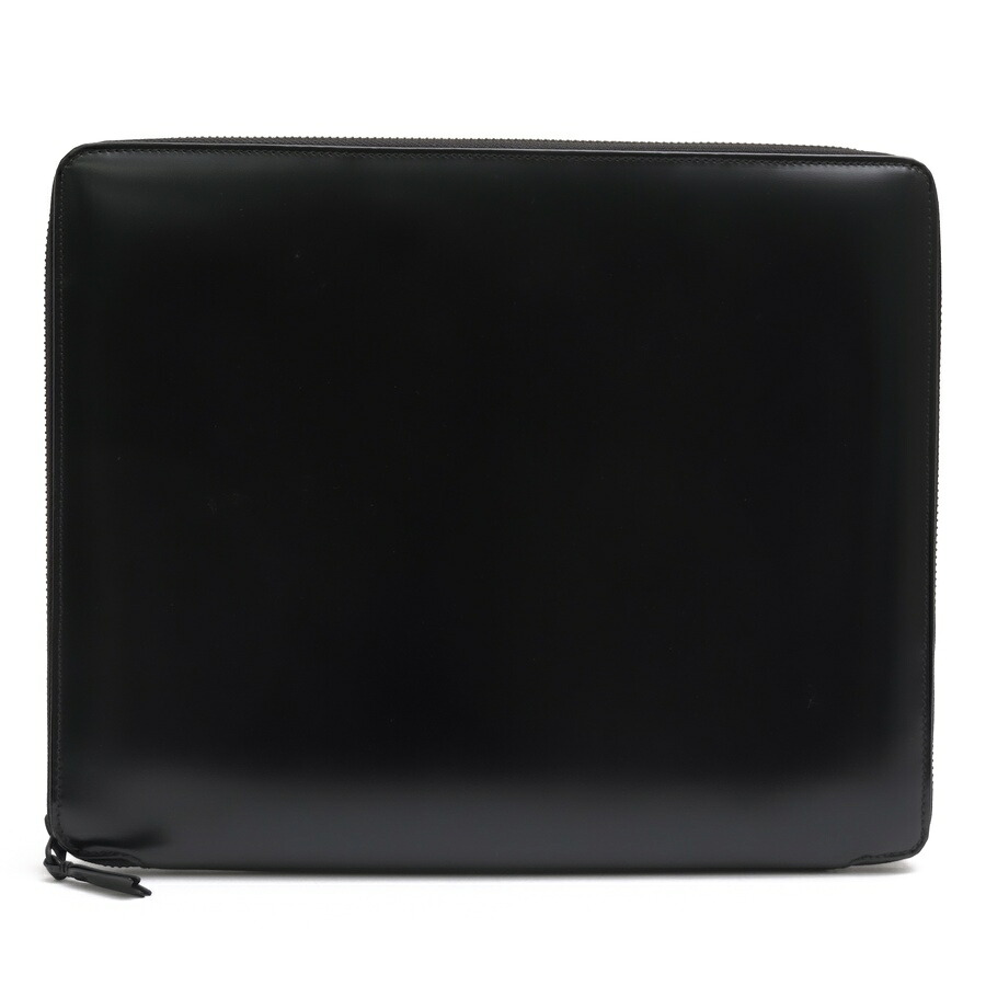 COMME des GARCONS セカンドバッグ/クラッチバッグ コムデギャルソン SA0203VB VERY BLACK 牛革 ガラスレザー iPadケース 【中古】|ブランディング