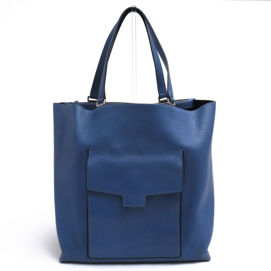 FURLA トートバッグ フルラ MB00077 BX0319 MAN ENEA L TOTE カーフスキン 牛皮  ユニ一発やる 男女兼用 シボ革 シュリンクレザー 【中古】