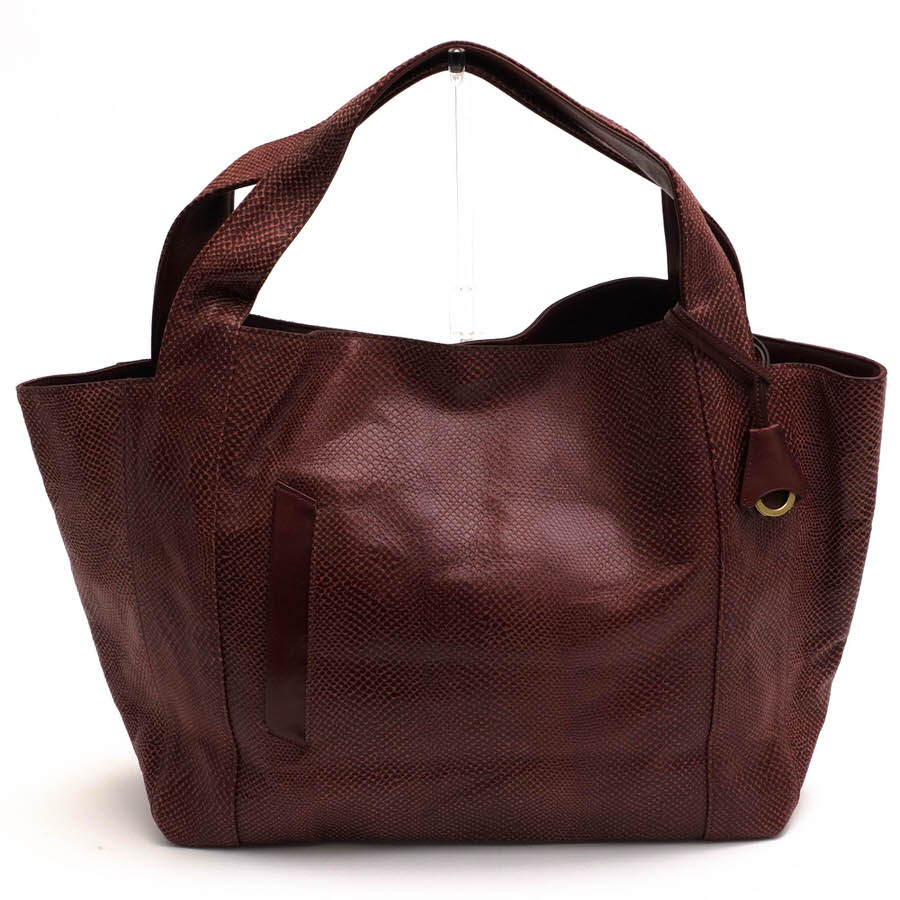 aniary トートバッグ アニアリ 18-02000 Scale Leather スケイルレザー 牛革 スネーク風型押し 【中古】｜ブランディング