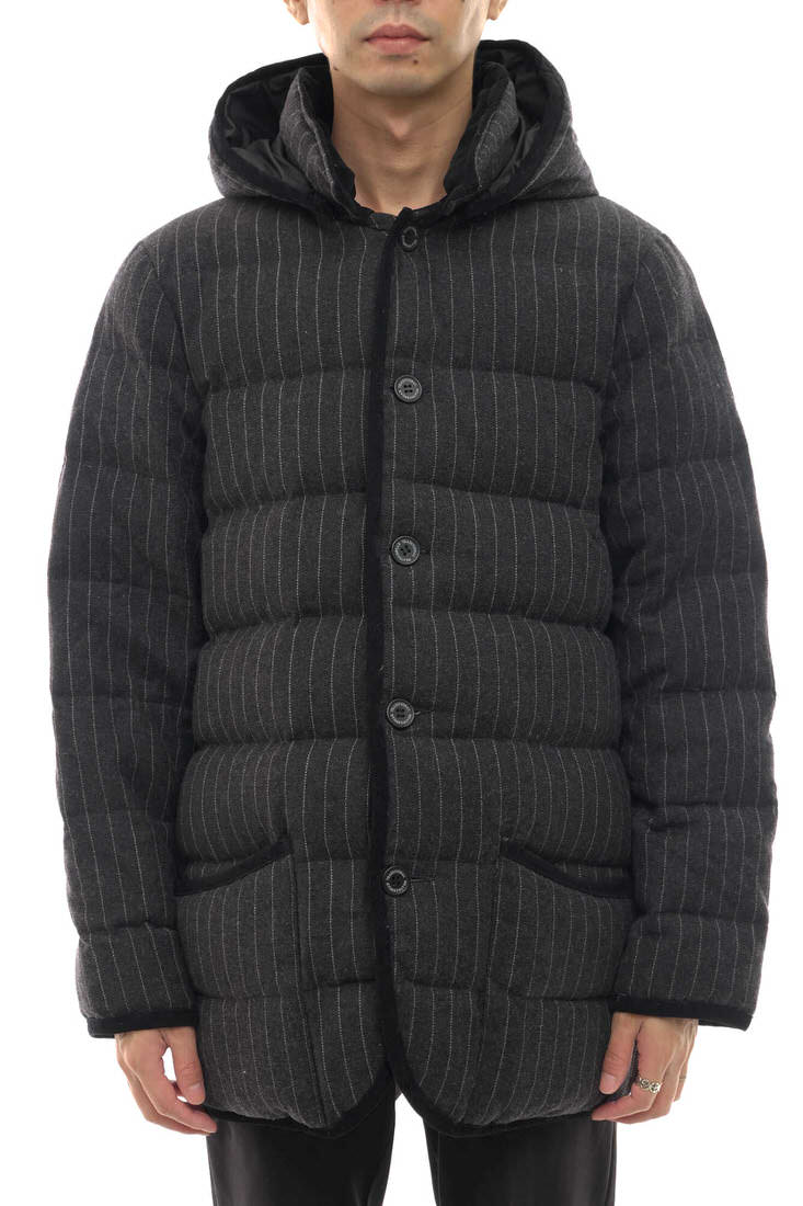 Traditional Weatherwear ダウンジャケット トラディショナル ウェザーウェア WAVERLY DOWN チョークストライプ フード付き 【中古】｜ブランディング