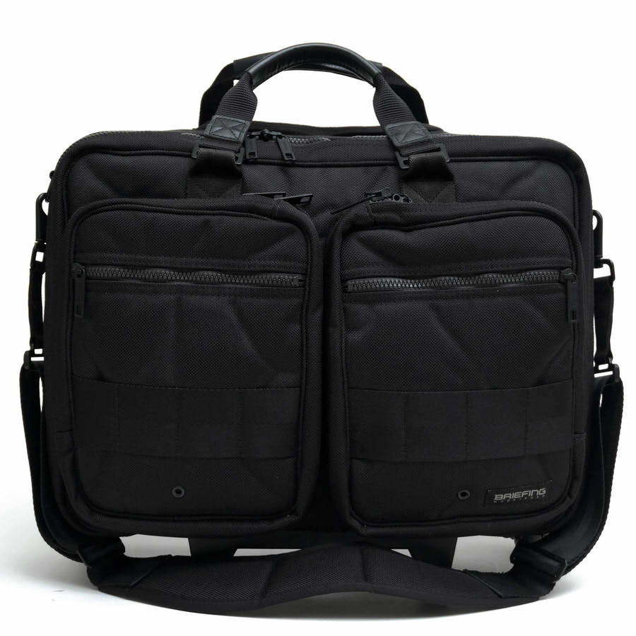 BRIEFING 余分の物御徒面子 ブリーフィング C-1 COMP BLACK LINE 黒いこと生産ライン バリスティックナイロン 持ちはこび入れもの 2WAY ショルダーバッグ 万覚え帳パソコン納める可 【中古】