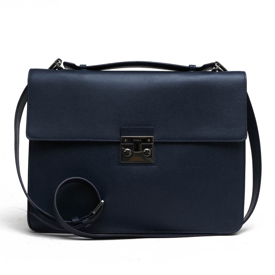 FURLA 二つ目御徒面子/クラッチペダル御徒面子 フルラ 901435 ATLANTE アトランテ MAN マン 牛床革 アレス 下げ翼式 2WAY ショルダーバッグ 【中古】